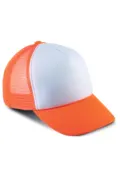 K-Up Kids' Trucker Mesh Cap - 5 Panels KP143 worn by a model
