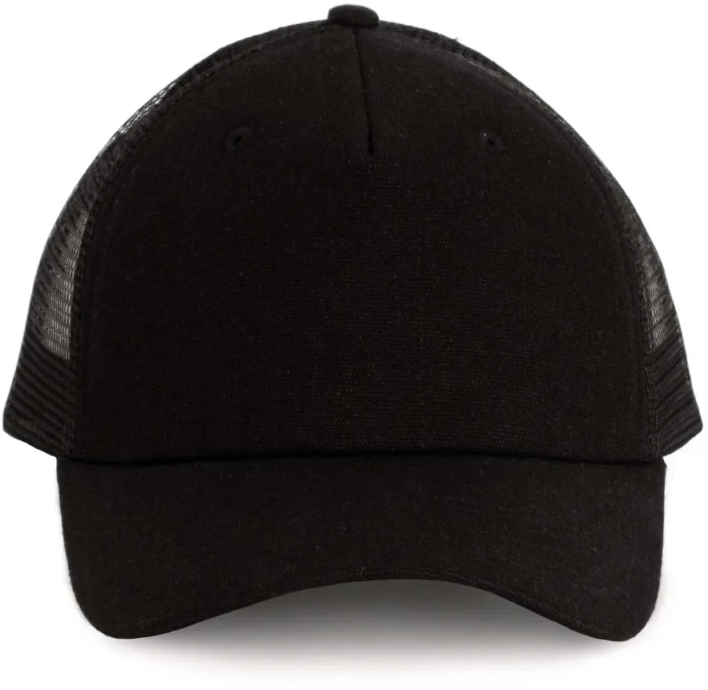 K-Up Trucker Cap - 5 Panels KP170 in Black/Black/Black