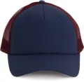 K-Up Trucker Cap - 5 Panels KP170 in Indigo/Indigo/Wine