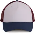 K-Up Trucker Cap - 5 Panels KP170 in White/Indigo/Wine