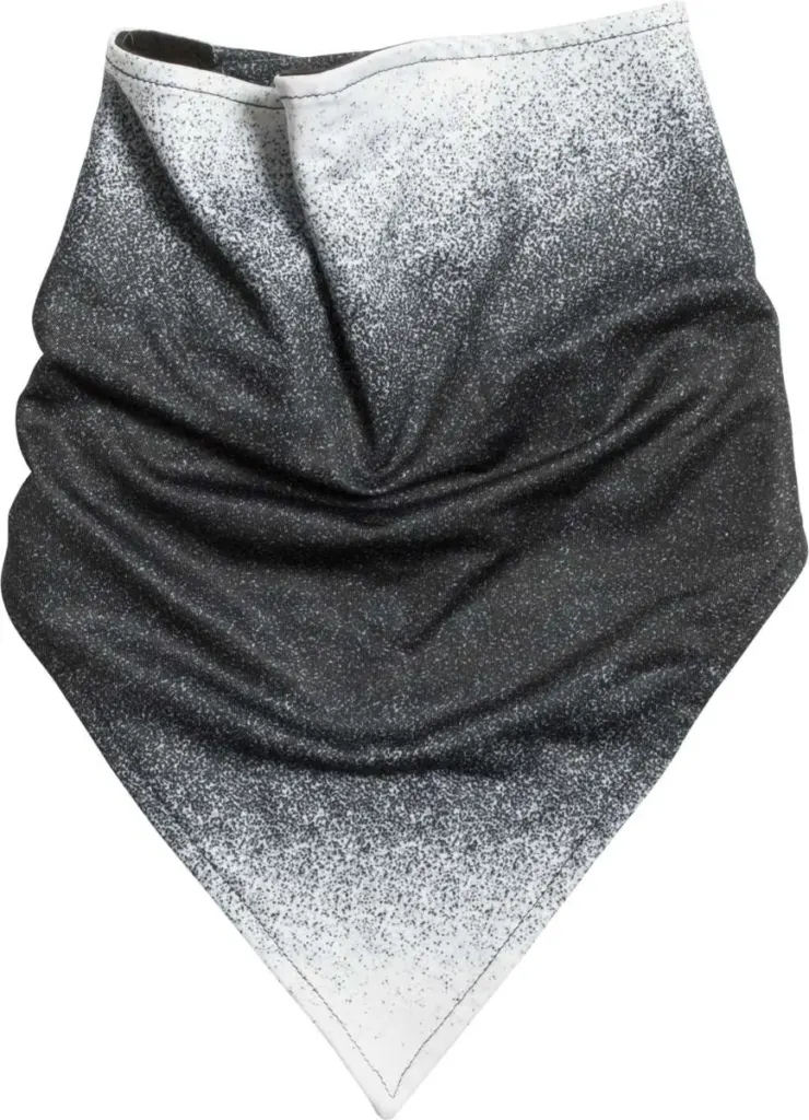 K-Up Triangular Bandana With Polar Fleece Lining KP419 in Black/White