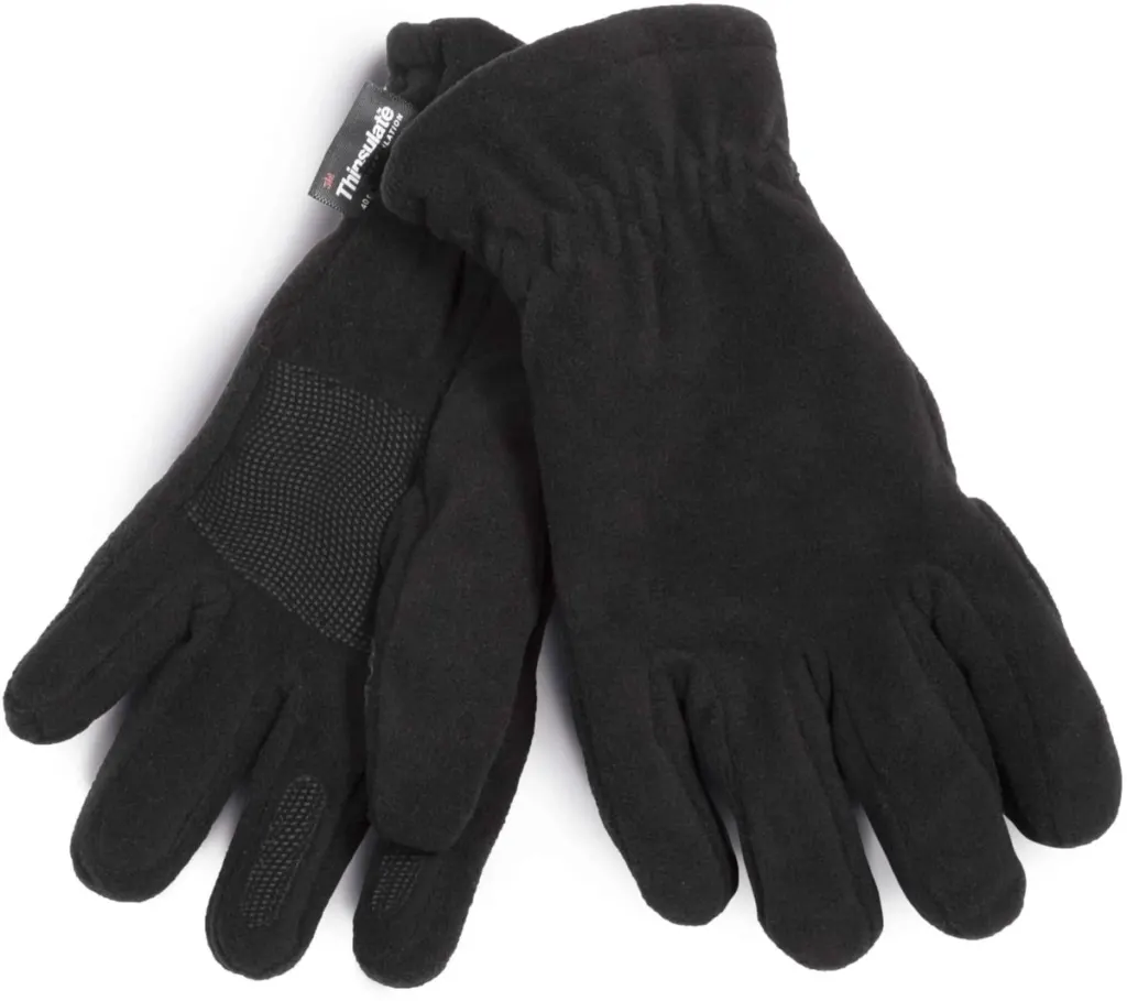 K-Up Thinsulate Polar-Fleece Gloves KP427 in Black