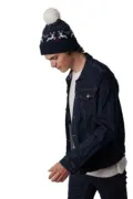 K-Up Winter Beanie With Reindeer Design KP512 worn by a model, photo 3