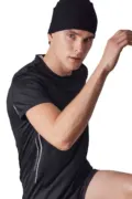 K-Up Sporty Fitted Beanie KP535 worn by a model, photo 4