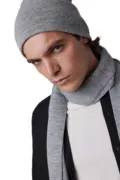 K-Up Knitted Beanie KP549 worn by a model, photo 4