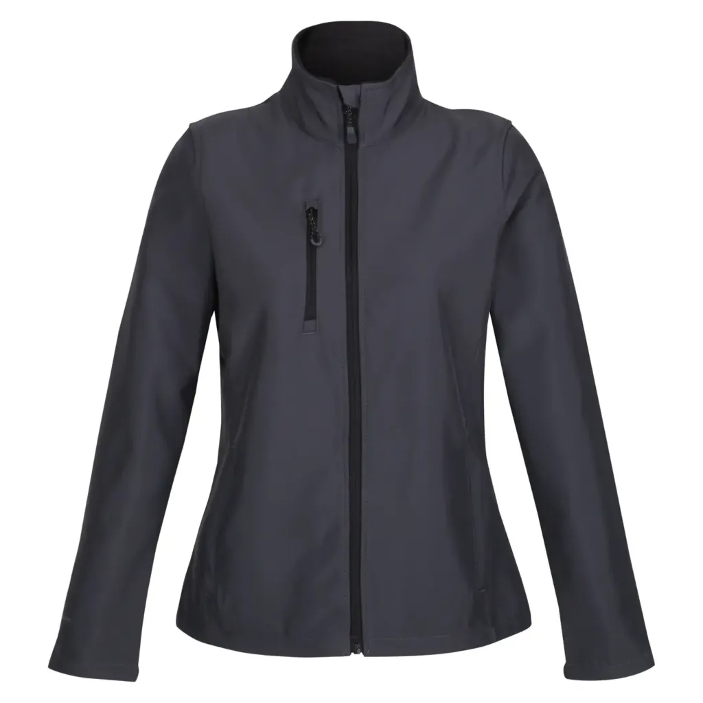 Regatta Women's Honestly Made Recycled Printable Softshell Jacket RETRA616 worn by a model