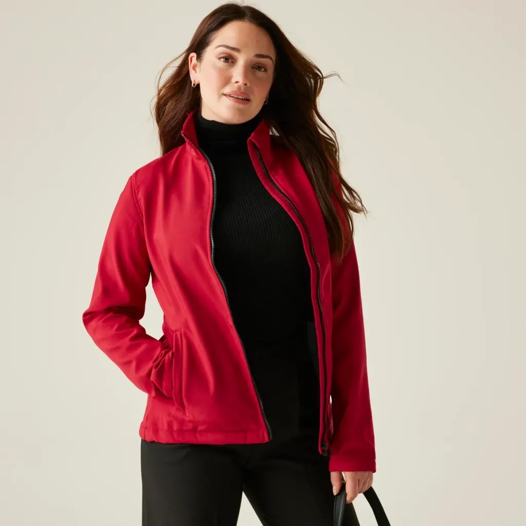 Regatta Ablaze Women's Printable Softshell RETRA629 worn by a model