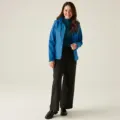 Regatta Women's Venturer 3 Layer Hooded Printable Softshell Jacket RETRA702 worn by a model, photo 3