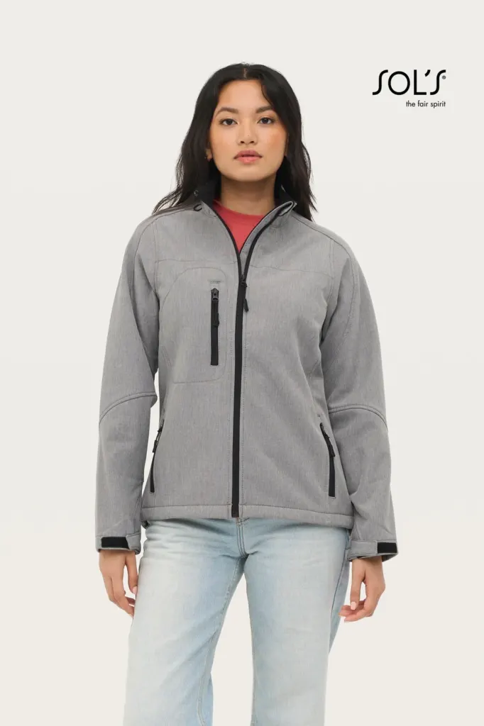 Sol's Roxy - Women's Softshell Zipped Jacket SO46800 worn by a model