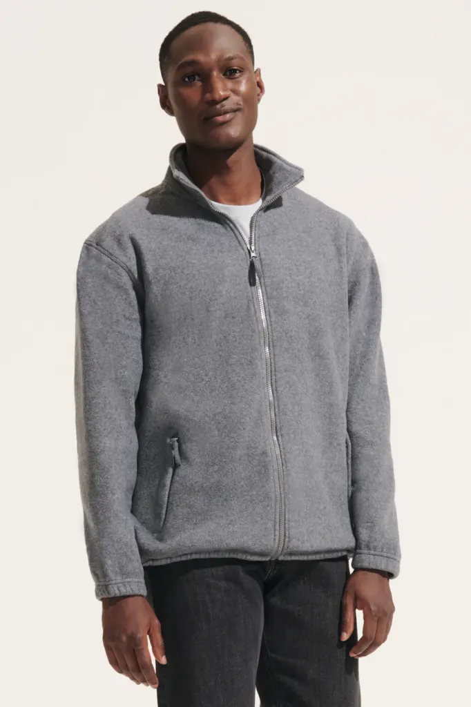 Sol's North Men - Zipped Fleece Jacket SO55000 worn by a model