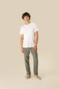 Spasso Men's Linen T-Shirt SP320 worn by a model