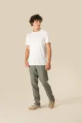 Spasso Men's Linen T-Shirt SP320 worn by a model, photo 2