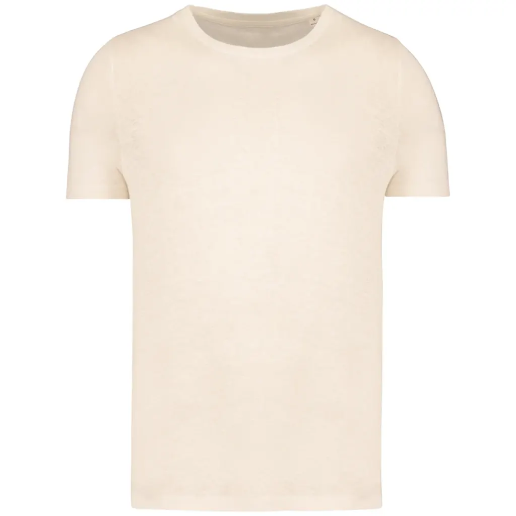 Spasso Men's Linen T-Shirt SP320 in Ivory