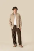 Spasso Men's Linen Shirt SP504 worn by a model