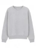 True Blanks Womens Regular Sweatshirt TB01W020 in Grey Melange
