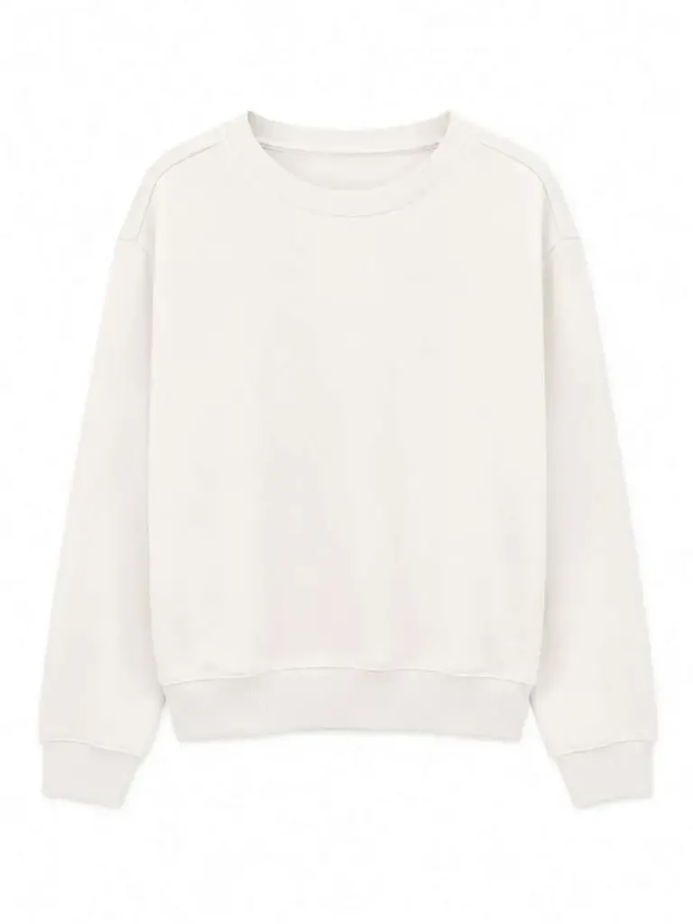 True Blanks Womens Regular Sweatshirt TB01W020 in Off White