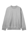 True Blanks Mens Boxy Sweatshirt TB02M020 in Grey Melange