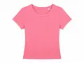 True Blanks Womens Fitted Crop Top TB02W052 in Fondant Pink