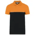 Designed To Work Unisex Eco-Friendly Two-Tone Short Sleeve Polo Shirt WK210 worn by a model, photo 2