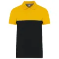Designed To Work Unisex Eco-Friendly Two-Tone Short Sleeve Polo Shirt WK210 worn by a model, photo 3