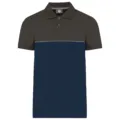 Designed To Work Unisex Eco-Friendly Two-Tone Short Sleeve Polo Shirt WK210 worn by a model, photo 4
