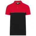 Designed To Work Unisex Eco-Friendly Two-Tone Short Sleeve Polo Shirt WK210 worn by a model