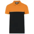 Designed To Work Unisex Eco-Friendly Two-Tone Short Sleeve Polo Shirt WK210 in Black/Dark Grey