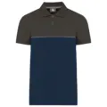 Designed To Work Unisex Eco-Friendly Two-Tone Short Sleeve Polo Shirt WK210 in Navy/Dark Grey