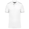 Designed To Work Men's Short-Sleeved Contrasting Daytoday Polo Shirt WK270 worn by a model, photo 2