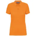 Designed To Work Ladies' Short-Sleeved Polo Shirt WK275 worn by a model, photo 5