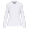 Designed To Work Ladies' Long-Sleeved Polo Shirt WK277 worn by a model, photo 3