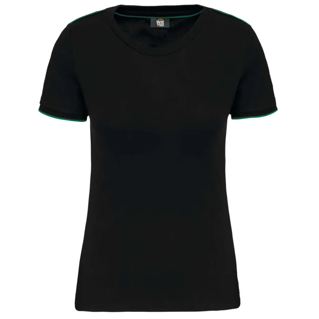Designed To Work Ladies Short-Sleeved Daytoday T-Shirt WK3021 in Black/Yellow