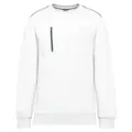 Designed To Work Unisex Daytoday Contrasting Pocket Sweatshirt WK403 in White/Navy